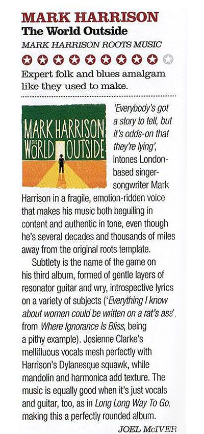 The World Outside THE BLUES MAGAZINE Review